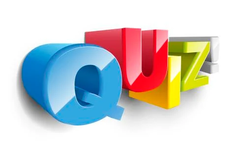 3d word quiz Ilustração Stock