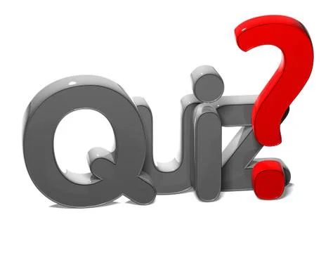 3d word quiz on white background Stock Illustration