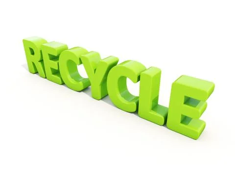 3d word recycle Stock Illustration