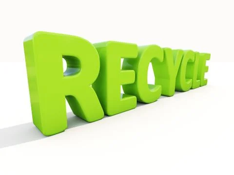 3d word recycle Stock Illustration