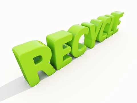 3d word recycle Stock Illustration
