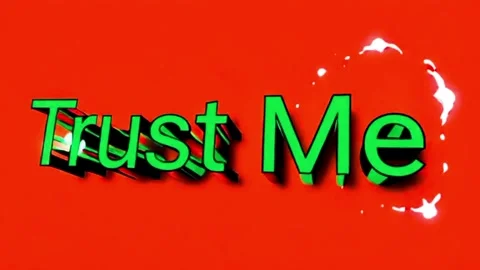3d word trust me moving Stock Footage 329462772