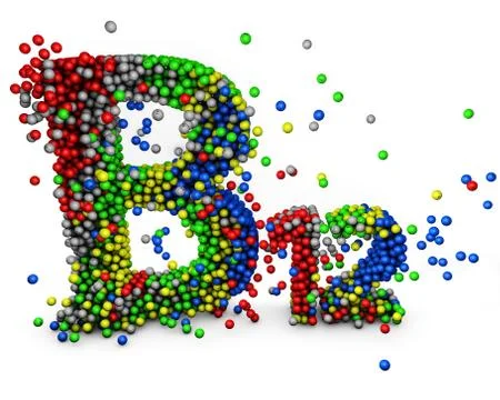 3d word Vitamine b12 in multicolor Stock Illustration