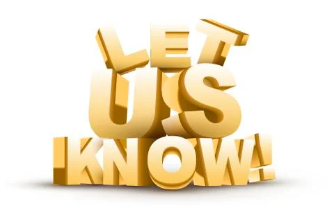 The 3d words let us know イラスト素材