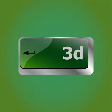 3d words symbol on a button computer keyboard Stock Illustration