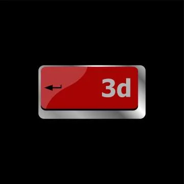 3d words symbol on a button computer keyboard Stock Illustration
