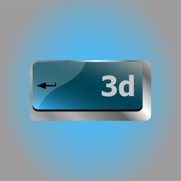 3d words symbol on a button computer keyboard Stock Illustration