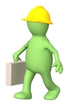 3d worker Illustrazione stock