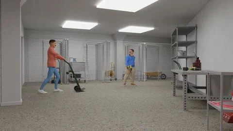 3d Workshop/Garage Stock Illustration