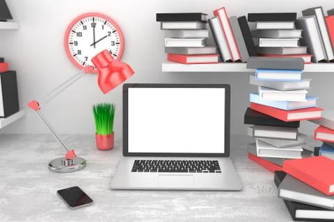 3d Workspace Stock Illustration