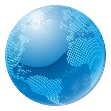 3D World Earth Globe Technology Concept Stock Illustration