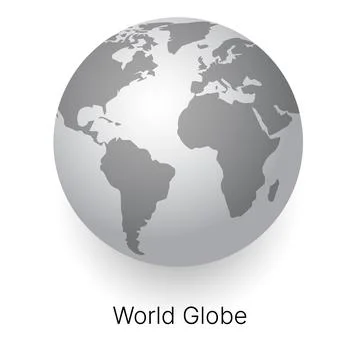 3d world globe round map vector Stock Illustration
