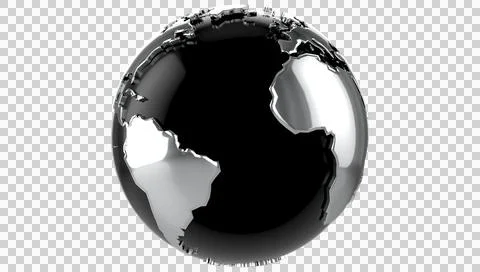 3d world map globe Transparent PNG Stock Illustration