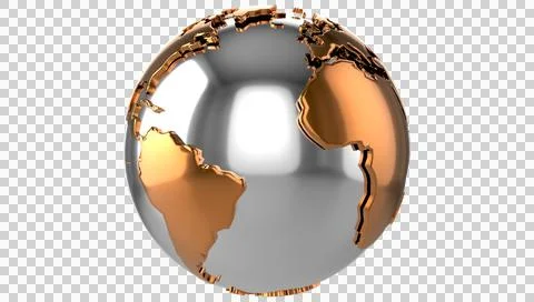3d world map globe Transparent PNG Stock Illustration