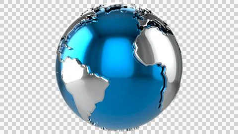 3d world map globe Transparent PNG Stock Illustration