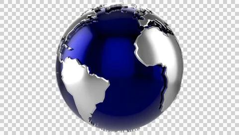 3d world map globe Transparent PNG Illustrazione stock