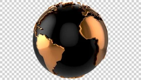 3d world map globe Transparent PNG Stock Illustration