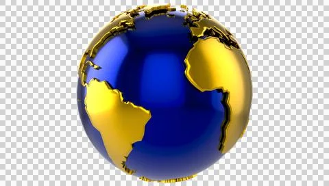 3d world map globe Transparent PNG Stock Illustration
