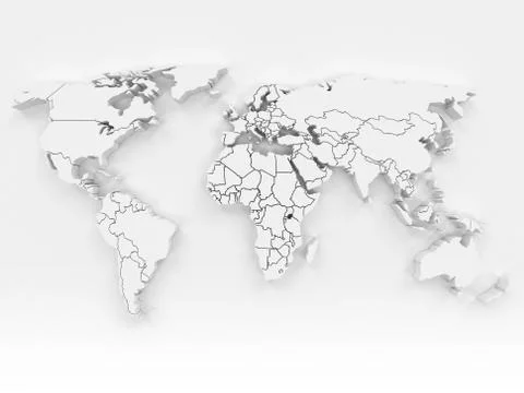 3d world map Stock Illustration