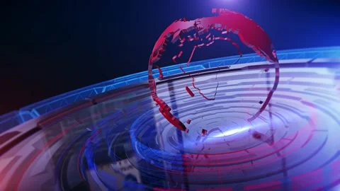 3D World News Background Loop 스톡 동영상 145510161