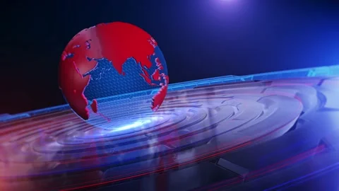 3D World News Background Loop 스톡 동영상 145510194