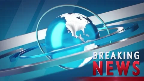 3D World News Background Loop, digital world breaking news Studio Background for 스톡 동영상 183826838