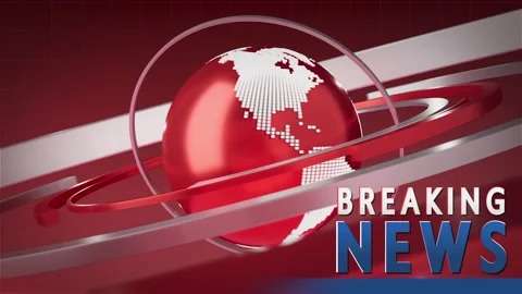 3D World News Background Loop, digital world breaking news Studio Background for 스톡 동영상 183828647