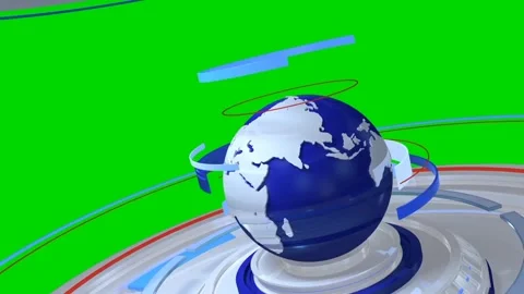 3D World News Background Loop, digital world breaking news Studio Background Video stock 265149152