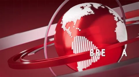 3D World News Background Loop, digital world breaking news Studio Background for Illustration