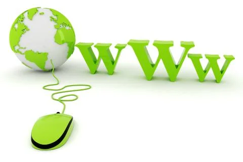 3d world wide web concept Stock Illustration