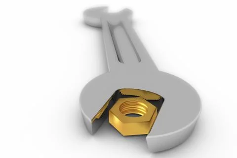 3d wrench Stock Illustration