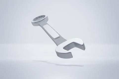 3D wrench illustration. Working tools Stock Illustration