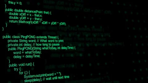 3D Writing Computer Code Screen Stock Footage 112939873