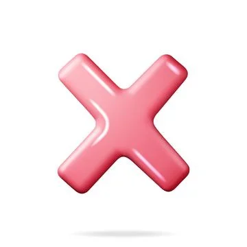 3D Wrong Button Shape Illustrazione stock