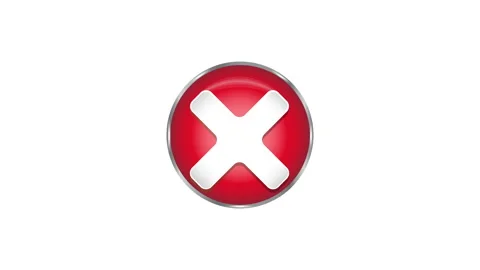 3D X Button V2 Stock Footage 170185261