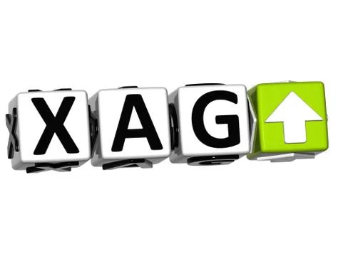 3d xag button click here block text Stock Illustration