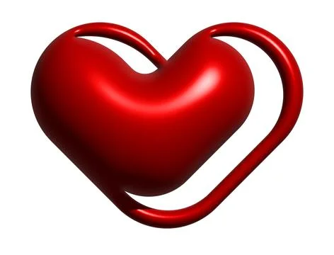 3D Y2K gradient red retro heart and star icon Illustrazione stock