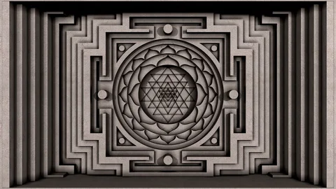 3D Yantra animation. 4K resolution Stock Footage 120169247