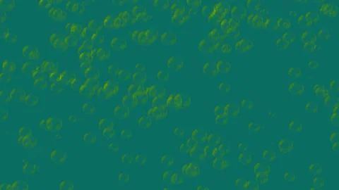 3D yellow bubbles constantly rise up on green background 60fps. Abstract fest Stock Illustration
