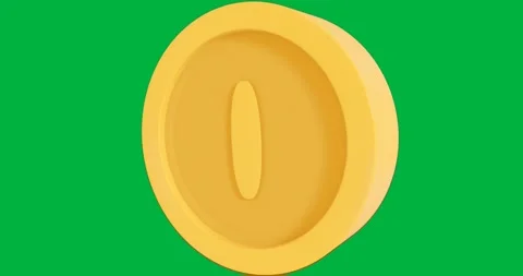 3D yellow disc rotating on transparent background showing beveled edge central Stock Footage 317526785