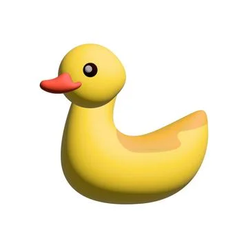 3D yellow duck on a white background 3D yellow duck on a white background ... Stock Photos