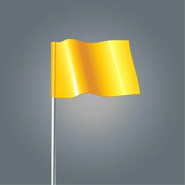 3d yellow flag Stock Illustration