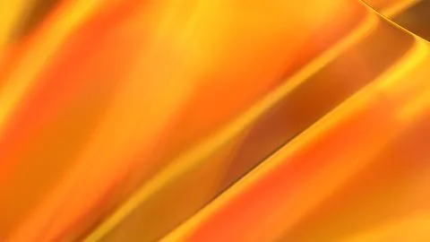 3D yellow orange translucent abstract wave wallpaper background. Shiny curv.. Stockillustratie