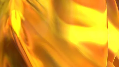 3D yellow orange translucent abstract wave wallpaper background. Shiny curv.. イラスト素材