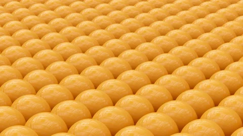 3D Yellow Spheres Animation Background Stock Footage 163877639