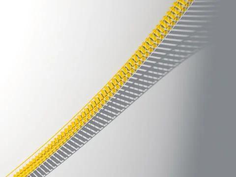 3d yellow stairs with shadow pattern Illustrazione stock