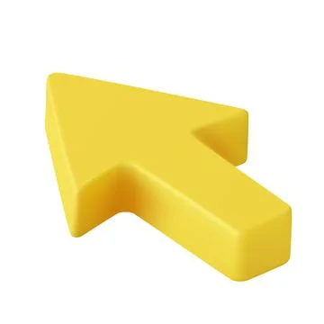 3d Yellow volumetric web arrow. イラスト素材