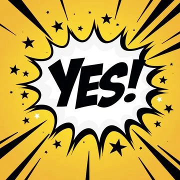 3d YES &amp; NO speech bubble comic book style pop art, sign illustration Stock Photos