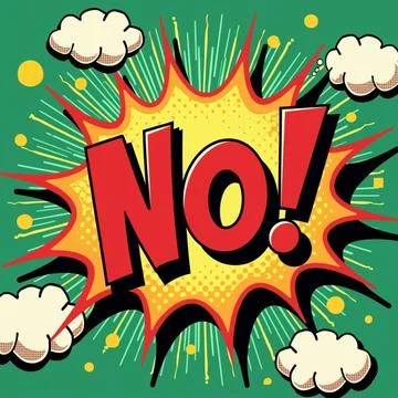 3d YES &amp; NO speech bubble comic book style pop art, sign illustration Stock Photos