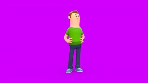3D Young Man Waiting Restlessly Tapping Feet Видео 266302692